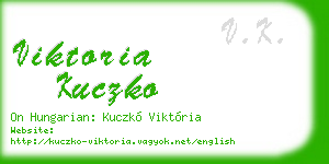 viktoria kuczko business card